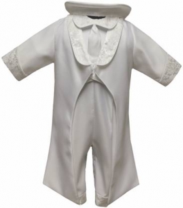 Boys Shanton Christening Suit w/ Brocaded Jacket